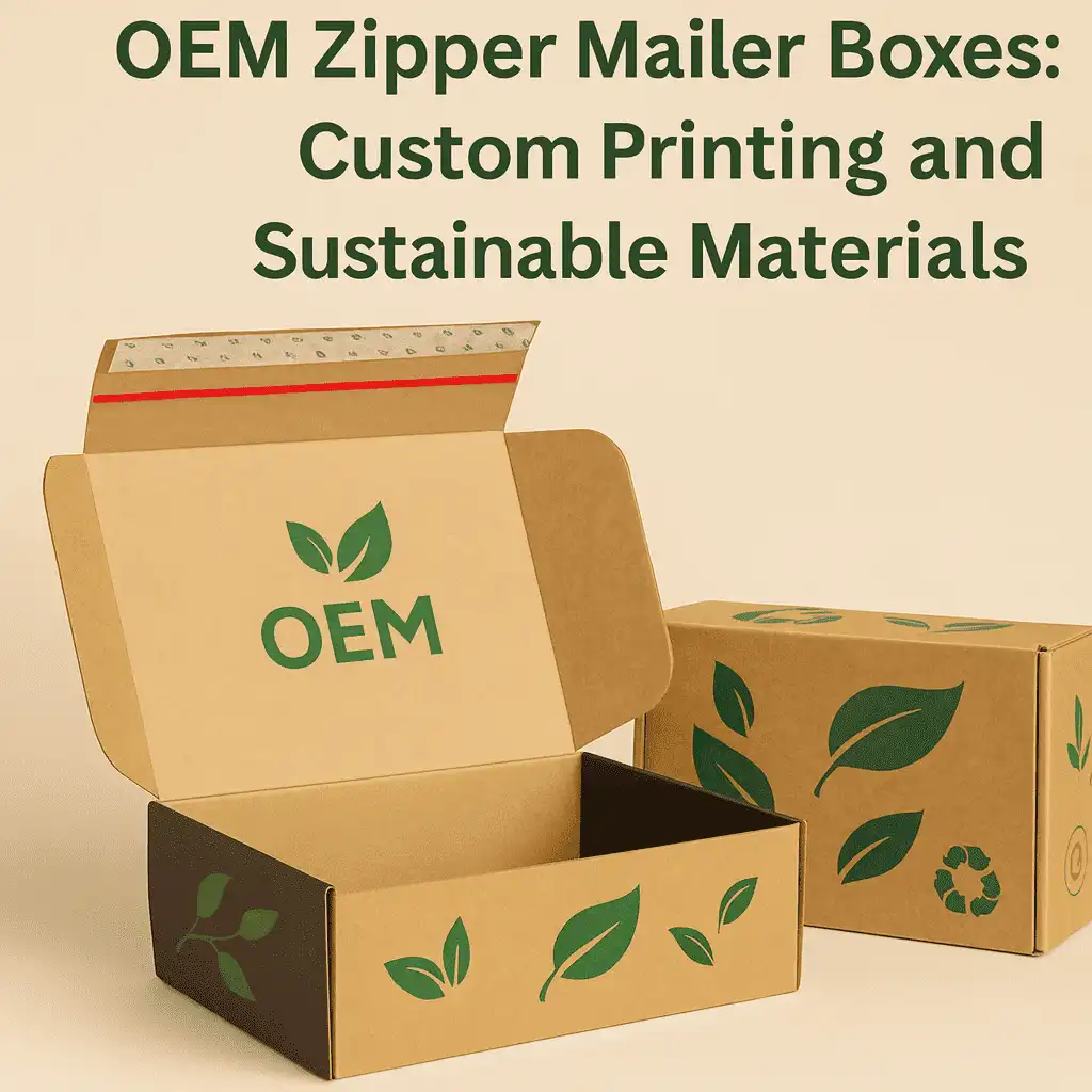 OEM Zipper Mailer Boxes: Custom Printing and Sustainable Materials